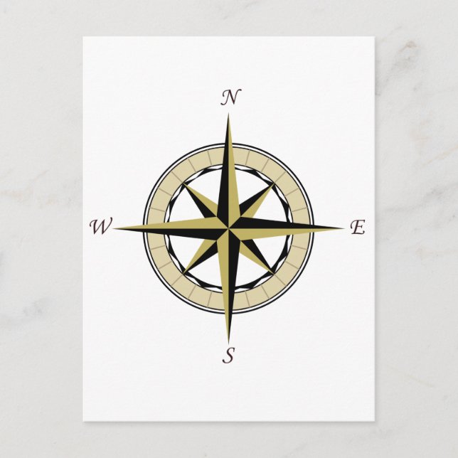 Compass Rose Art Postcard (Front)