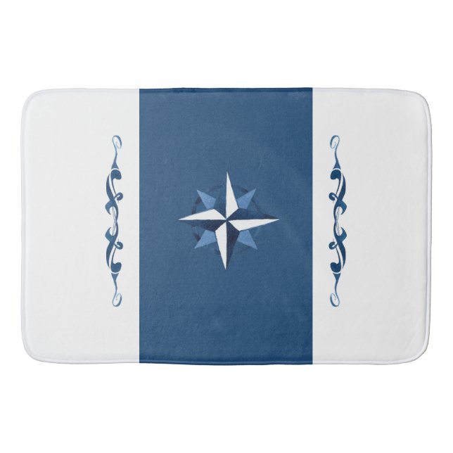 Compass Rose Bath Mat (Front)