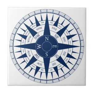 Compass Rose Ceramic Tile