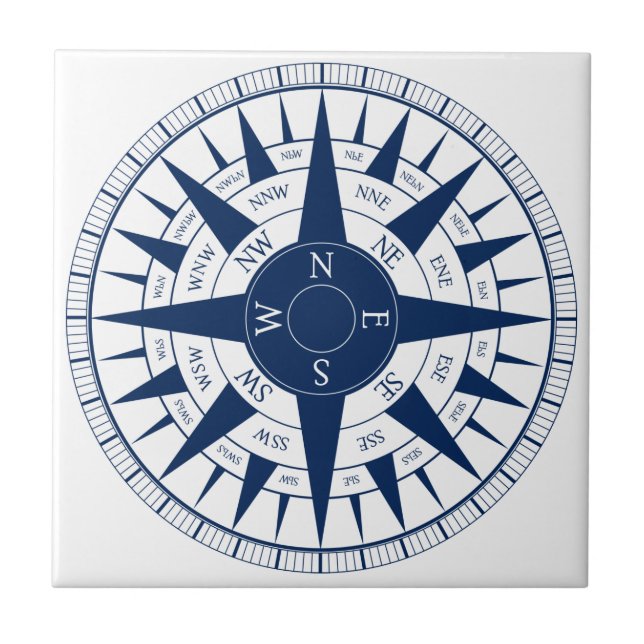 Compass Rose Ceramic Tile (Front)