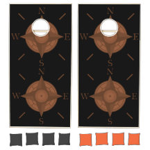 Compass Rose Cornhole Board Set
