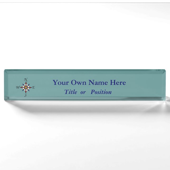 Compass Rose custom Nameplate (Front)