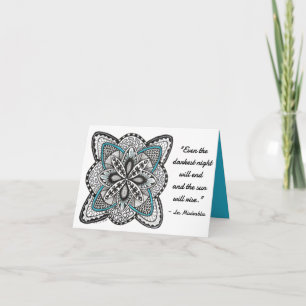 Compass Rose Hand-Drawn Doodle Thinking of You Card