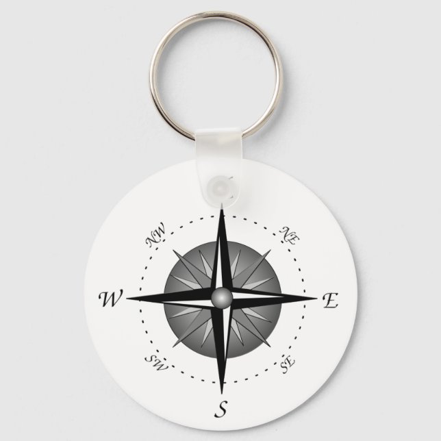 Compass Rose Key Ring (Front)