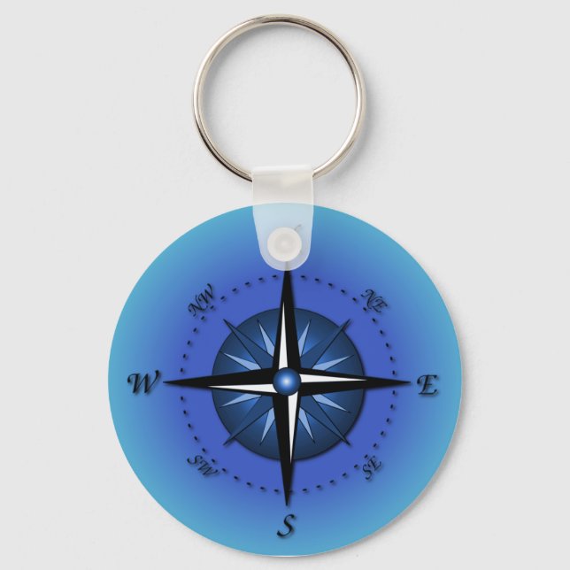 Compass Rose Key Ring (Front)
