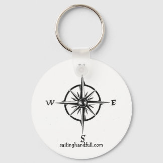 compass rose key ring