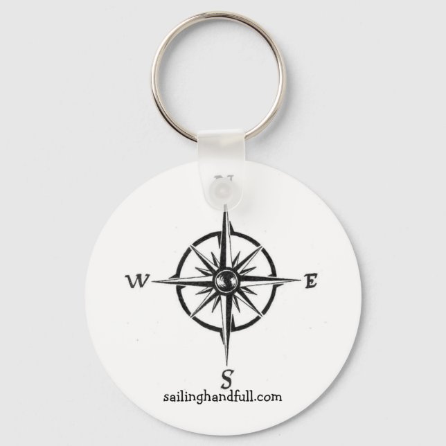 compass rose key ring (Front)