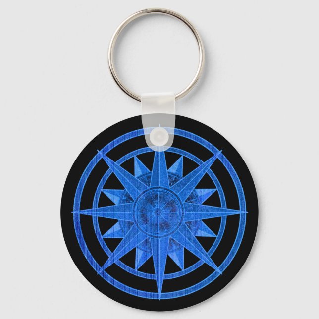 Compass Rose Key Ring (Front)