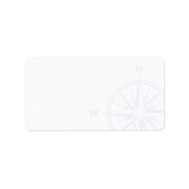 Compass Rose Nautical Themed  | Blank Address Label (Front)