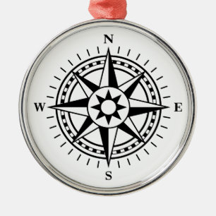 Compass rose ornament