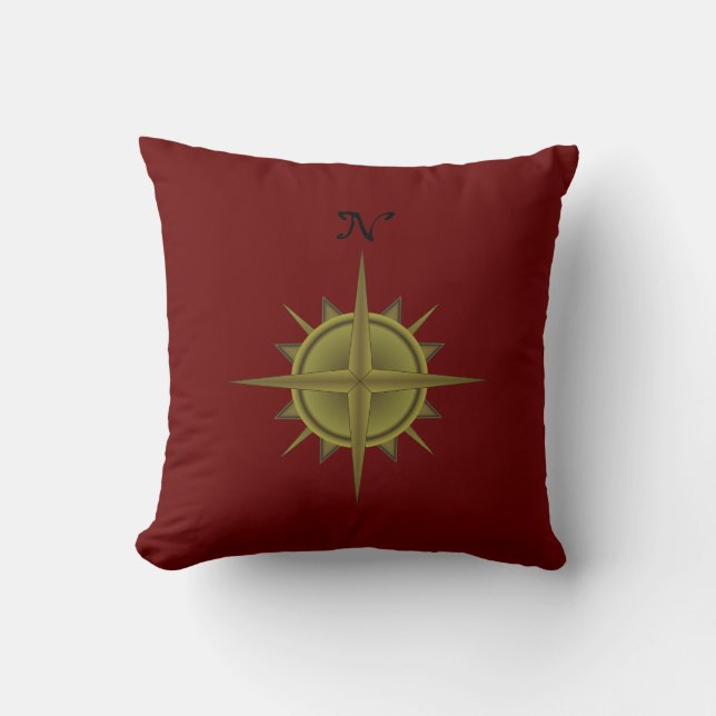 Compass Rose Pillow (Front)