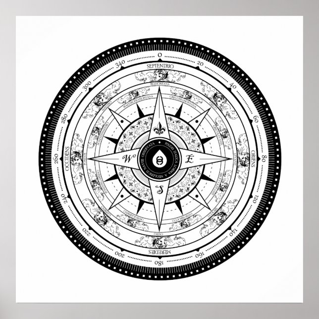 Compass Rose - Poster (White) (Front)