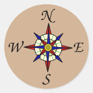 Compass Rose Sticker