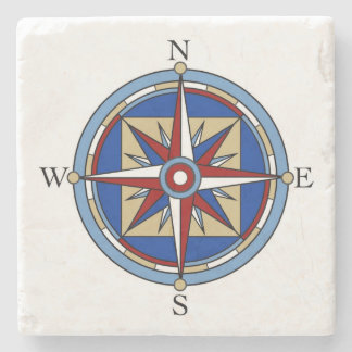 Compass Rose Stone Coaster