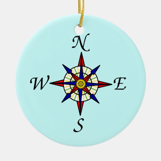 Compass Rose Tree Ornament (Front)
