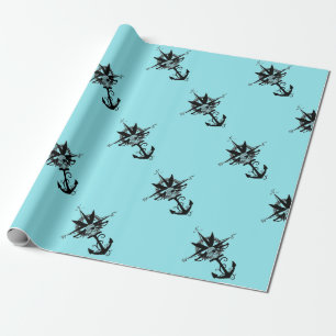 Compass Rose with Cross Blades Wrapping Paper