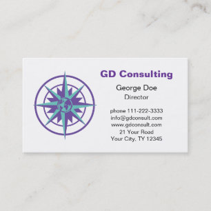 Compass Rose with Globe Business Card