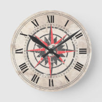Compass Rose with Globe, Distressed
