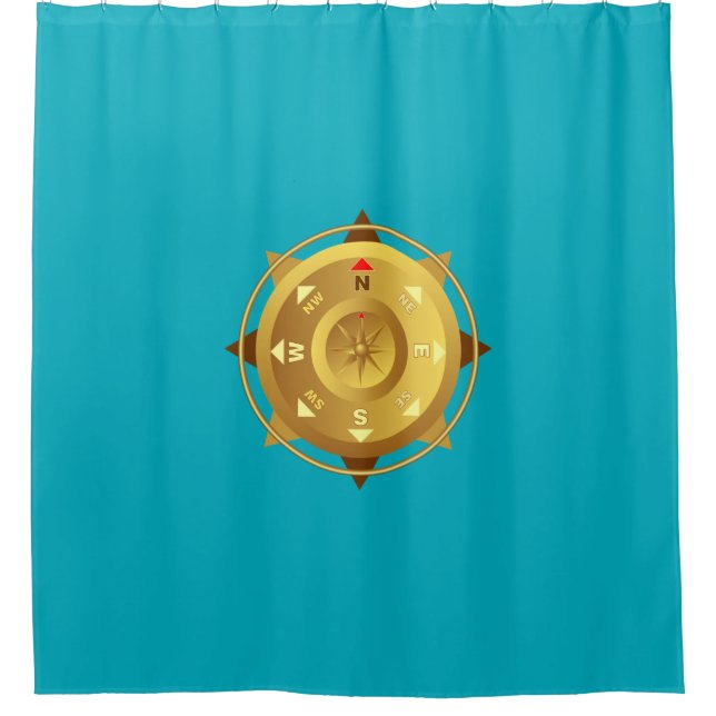 Compass Shower Curtain (Front)