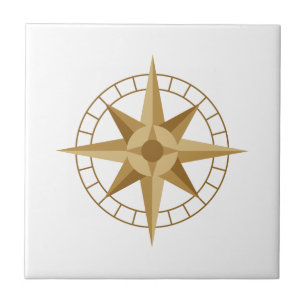 Compass Star Ceramic Tile