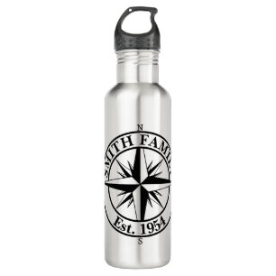 Compass star monogram personalizable emblem 710 ml water bottle