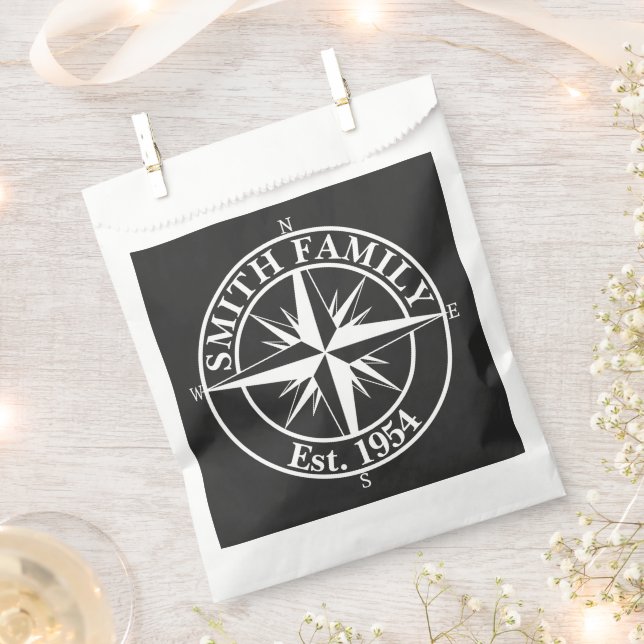 Compass star monogram personalizable emblem favour bag (Clipped)