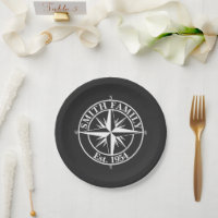 Compass star monogram personalizable emblem