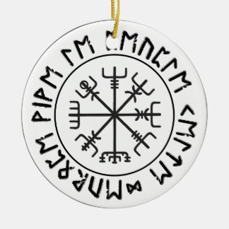 Compass Viking Ceramic Tree Decoration