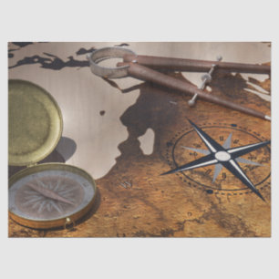 Compass Vintage Travel Decoupage Tissue Paper