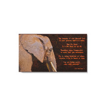 Compassion - Elephant & Literary Quote - Rustic BG