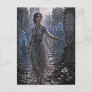 Compassion / Guide of Souls / Cemetery Ruins Postcard