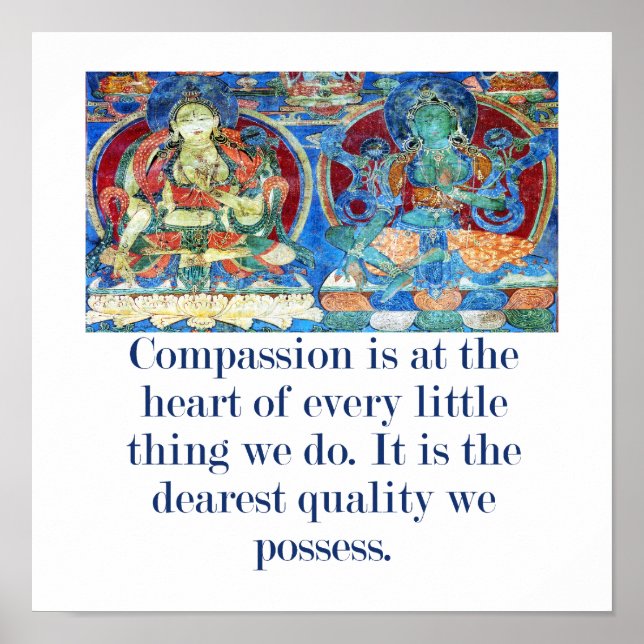 Compassion Is At The Heart - Compassion Quote  Poster (Front)