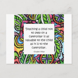 Compassion is taught postcard