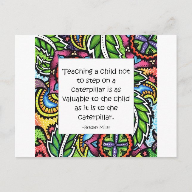 Compassion is taught postcard (Front)