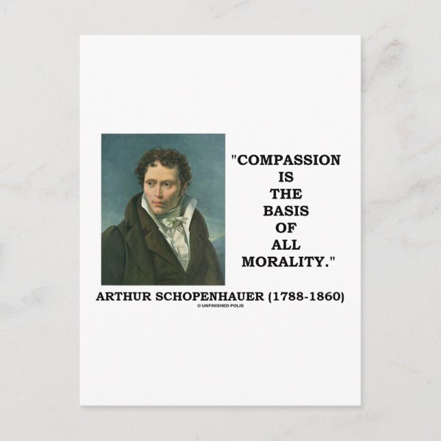 Compassion Is The Basis Of All Morality Quote Postcard (Front)