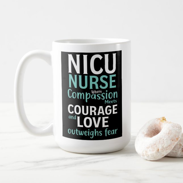 Compassion Meets Courage – Fearless & Kind Coffee Mug (With Donut)