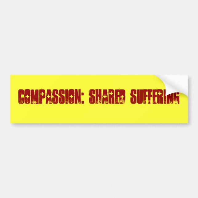 Compassion: Shared Suffering Bumpersticker Bumper Sticker (Front)
