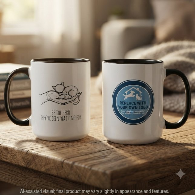 Compassionate Feline Rescue Hero Mug (Ceramic mug for animal rescue advocates; perfect for heartwarming morning coffee breaks.)