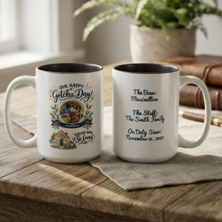 Compassionate Sage Watercolor Pet Adoption Two-Tone Coffee Mug