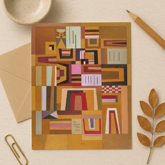 Compensation, Kandinsky Inspired Geometric Art Postcard