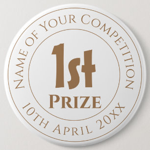 Competition 1st Prize Trophy Award 6 Cm Round Badge