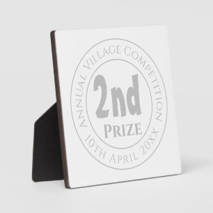 Competition 2nd Prize Trophy Award Plaque