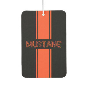Competition Orange Racing Stripes Car Air Freshener