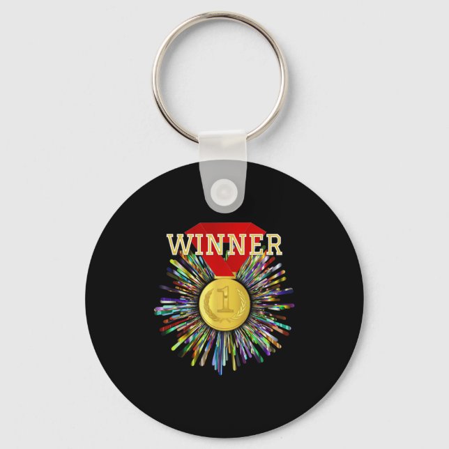 Competition Prize Winner Gold Medal #1  Key Ring (Front)