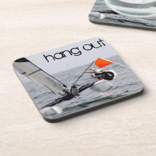 Competition Sailing Catamaran Picture Coaster