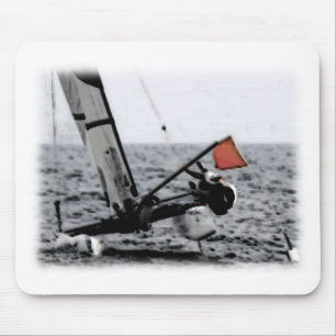 Competition Sailing Catamaran Picture Mouse Pad