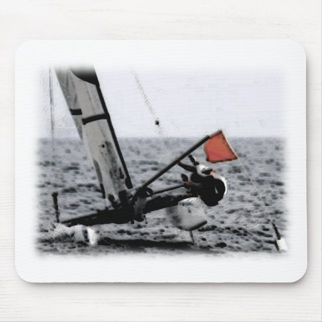 Competition Sailing Catamaran Picture Mouse Pad (Front)