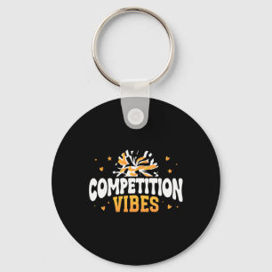 Competition Vibes Cheer Comp Day Cheerleader Compe Key Ring
