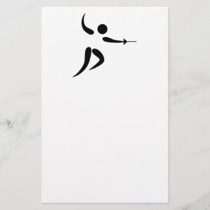 Competitive and Olympic Fencing Pictogram Stationery