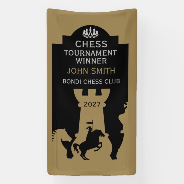 Competitive Chess Players Award Banner (Vertical)